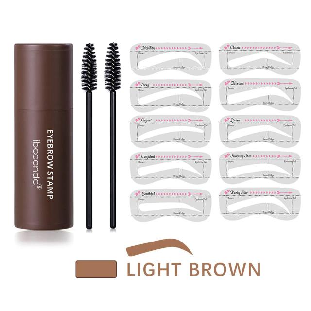 1 Set Perfect Eyebrow Stamp Stencil Kit - magsofter