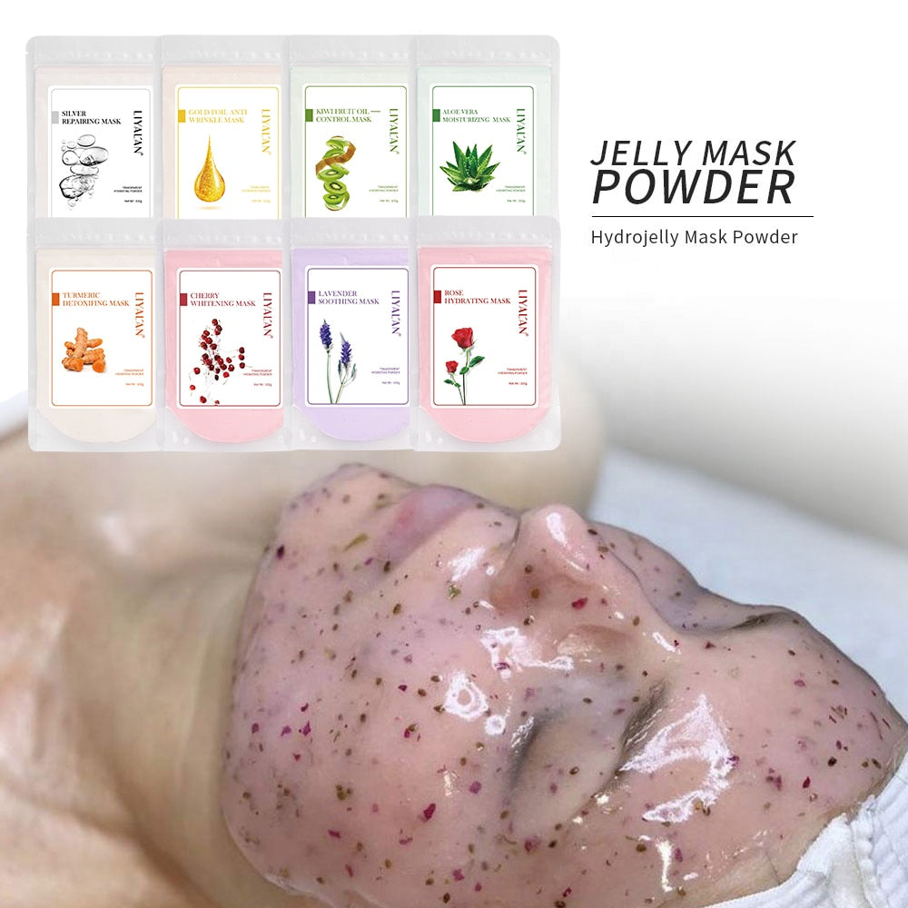 100g Soft Jelly Mask Powder Face Skin Care Whitening Moisturizing Rose Collagen Peel - magsofter