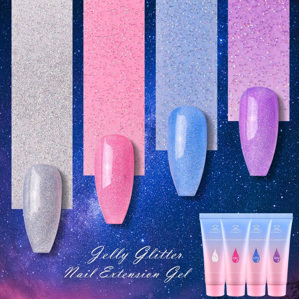 Jelly Glitter Poly Nail Gel Kit-Nail Extension Gel Nail Enhancement Set - magsofter