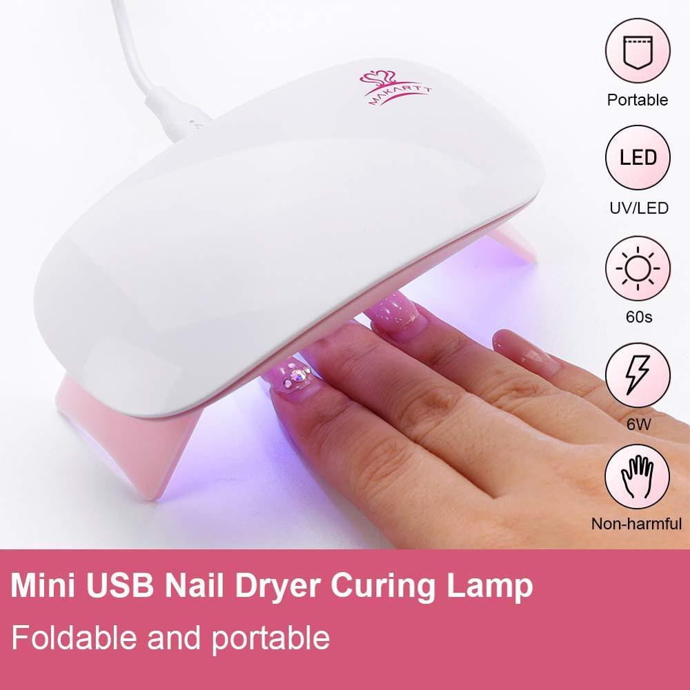 6W USB LED UV Lamp For Nails Cure Nail Gel - magsofter