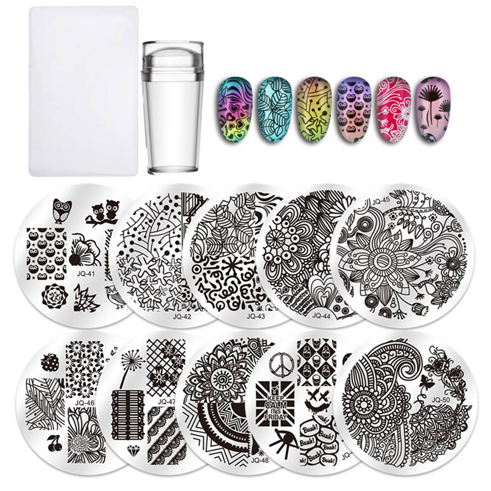 Nail Art Plates Stamp Stainless Steel Nail Print Stencil Tools - magsofter
