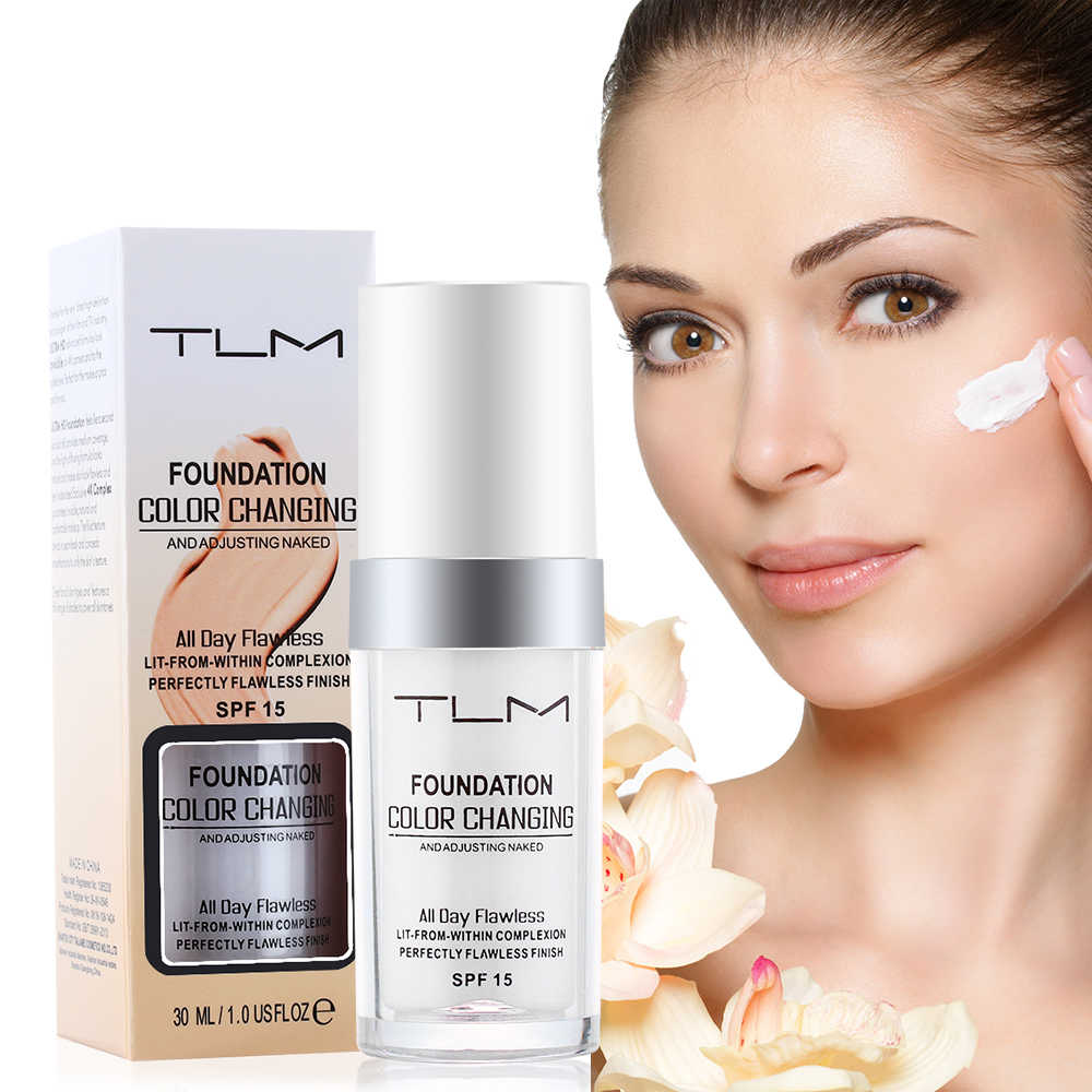 30ml TLM Magic Color Changing Foundation Oil-Control Face Cover Long Lasting Tone Foundation - magsofter
