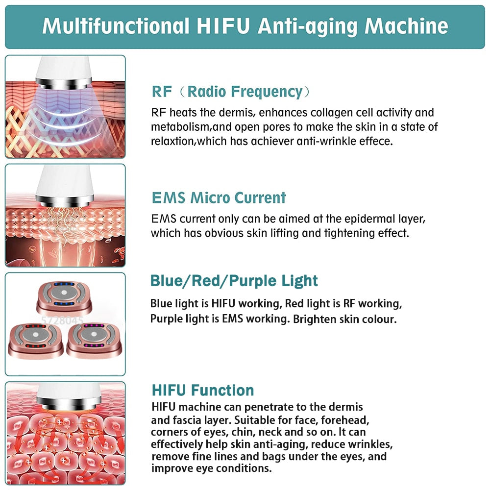 Mini HIFU 2nd Gen Machine Ultrasound Machine Lift Firm Tightening Skin Wrinkle Skin care mechine - magsofter