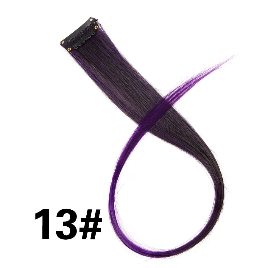 Synthetic 55Colors Straight Hair Extension Clip - magsofter