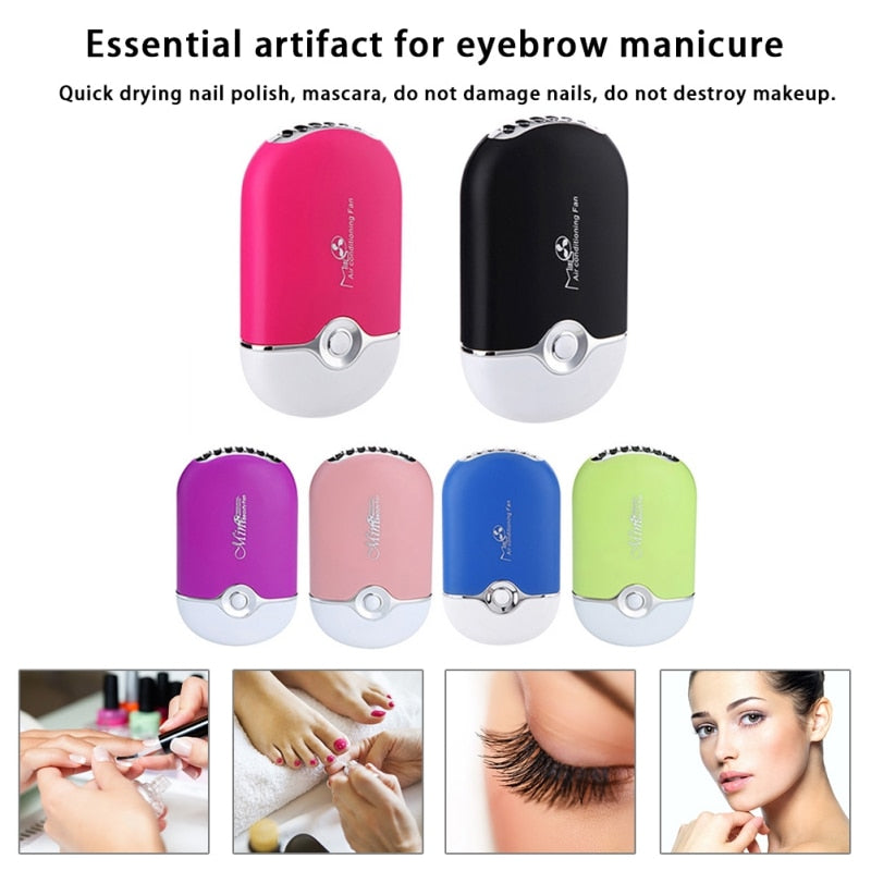 Mini Portable USB Eyelash Fan for eyebrow and manicure - magsofter
